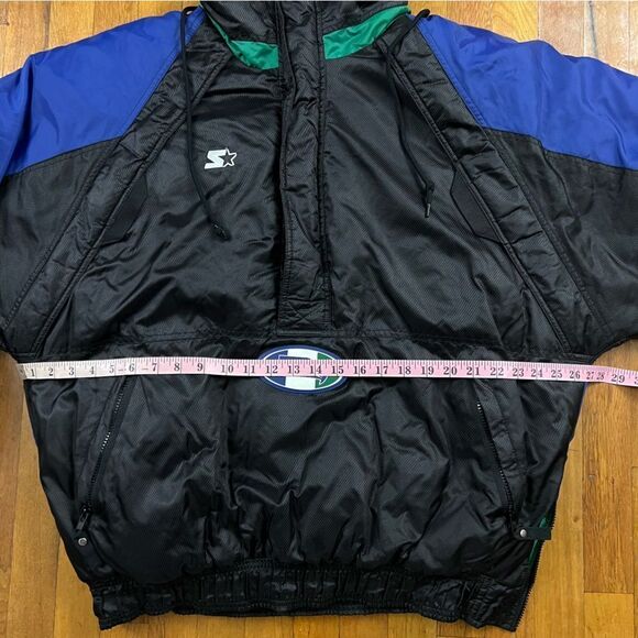 STARTER Blue and Green Windbreaker Jacket - Picture 6 of 8